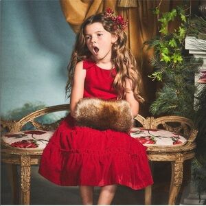 Janie and Jack red velvet dress